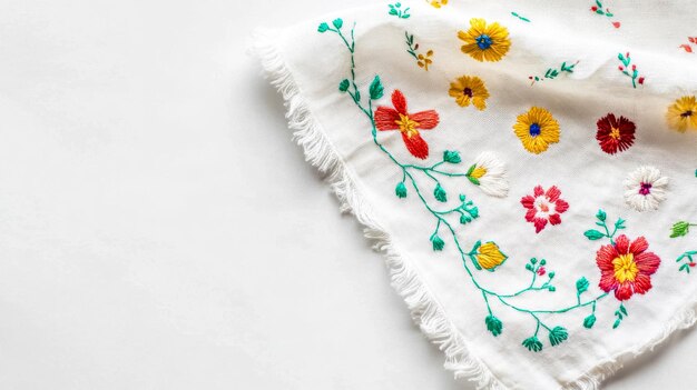 haftowane motywy w różnorodnych kolorach